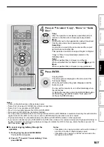 Предварительный просмотр 107 страницы Toshiba RD-XS32SB Owner'S Manual