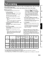 Preview for 103 page of Toshiba RD-XS34 Owner'S Manual