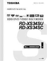 Предварительный просмотр 1 страницы Toshiba RD-XS34SC Service Manual