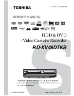 Preview for 1 page of Toshiba RD-XV48DTKB Service Manual