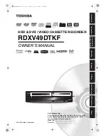 Предварительный просмотр 1 страницы Toshiba RDXV49DTKF Owner'S Manual