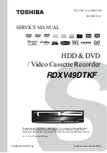 Preview for 1 page of Toshiba RDXV49DTKF Service Manual