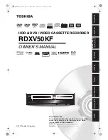 Toshiba RDXV50KF Owner'S Manual предпросмотр