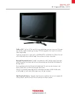 Preview for 1 page of Toshiba REGZA 26HL47 Specifications