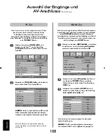 Preview for 108 page of Toshiba Regza 26WLG66 Owner'S Manual