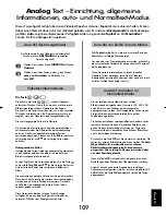 Preview for 109 page of Toshiba Regza 26WLG66 Owner'S Manual