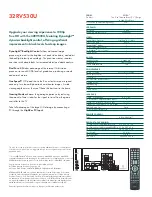 Preview for 2 page of Toshiba REGZA 32RV530U Specifications