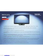 Toshiba Regza 40RF350U Specifications preview