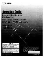 Предварительный просмотр 1 страницы Toshiba Regza 42LZ196 Operating Manual