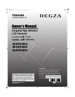 Предварительный просмотр 1 страницы Toshiba Regza 42XV545U Owner'S Manual