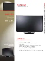 Preview for 1 page of Toshiba Regza 46XF550U Specifications