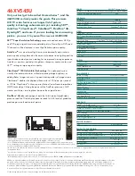 Preview for 2 page of Toshiba Regza 46XV545U Specification Sheet