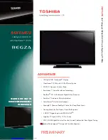 Preview for 1 page of Toshiba Regza 46XV645 Specifications