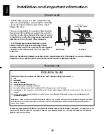 Preview for 4 page of Toshiba Regza 47WLG66 Owner'S Manual