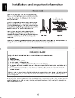 Предварительный просмотр 4 страницы Toshiba REGZA WL66 Series Owner'S Manual