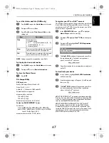Предварительный просмотр 47 страницы Toshiba Regza WL75 Digital Series Manual