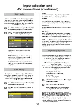 Предварительный просмотр 51 страницы Toshiba REGZA XV Digital Series User Manual