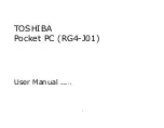 Toshiba RG4-J01 User Manual preview