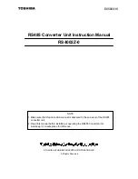 Preview for 1 page of Toshiba RS4002Z-0 Instruction Manual