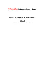 Preview for 1 page of Toshiba RSAP Installation Instructions Manual