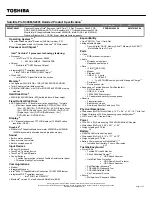 Toshiba S300M-S2403 Specifications preview