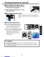 Предварительный просмотр 21 страницы Toshiba S9 - TDP S9 - DLP Projector Owner'S Manual