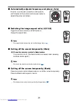 Предварительный просмотр 26 страницы Toshiba S9 - TDP S9 - DLP Projector Owner'S Manual