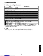 Предварительный просмотр 39 страницы Toshiba S9 - TDP S9 - DLP Projector Owner'S Manual