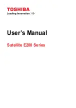 Toshiba Satelite E200 User Manual preview