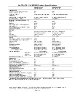 Toshiba Satellite 110CS Specification Sheet предпросмотр