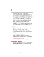 Preview for 8 page of Toshiba Satellite 1110 User Manual