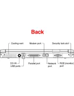 Предварительный просмотр 7 страницы Toshiba Satellite 1200-S121 Dimensions