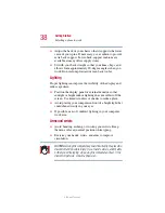 Предварительный просмотр 38 страницы Toshiba Satellite 1200 User Manual