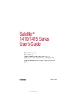 Preview for 1 page of Toshiba Satellite 1410 Series User Manual