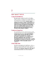 Preview for 2 page of Toshiba Satellite 1410 Series User Manual