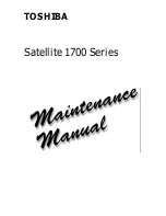 Toshiba Satellite 1700 Series Maintenance Manual предпросмотр