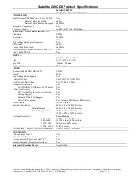 Toshiba Satellite 200CDS Specification Sheet preview