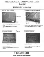 Предварительный просмотр 1 страницы Toshiba Satellite 2060CDS Field Replaceable Unit Documentation