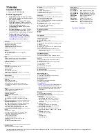 Toshiba Satellite 2250CDT Specification Sheet preview