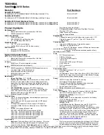 Preview for 1 page of Toshiba Satellite 2410 Series Specification Sheet