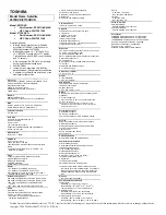 Preview for 1 page of Toshiba Satellite 2715XDVD Specifications