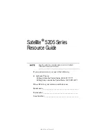 Toshiba Satellite 5205 Series Resource Manual preview