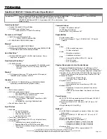 Preview for 1 page of Toshiba Satellite A100-ST2311 Specifications