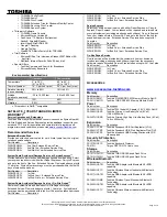 Preview for 2 page of Toshiba Satellite A135-S2286 Product Specification