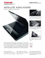 Toshiba Satellite A300D Series Specifications preview