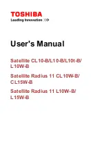 Toshiba Satellite CL10-B User Manual preview