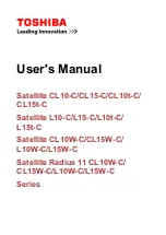 Предварительный просмотр 1 страницы Toshiba Satellite CL10-C Series User Manual