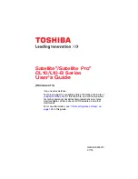 Toshiba Satellite CL10 Series User Manual preview