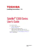 Toshiba Satellite E300 series User Manual preview