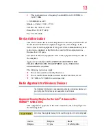 Preview for 13 page of Toshiba Satellite E300 series User Manual